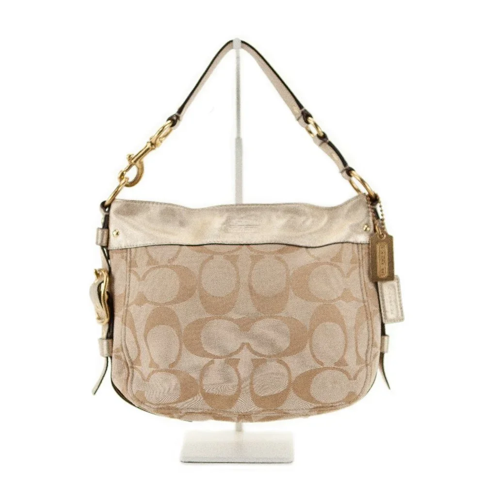 COACH Zoe Canvas Signature C Buckle Hobo Shoulder Handbag - H0868-12657 - Picture 1 of 16